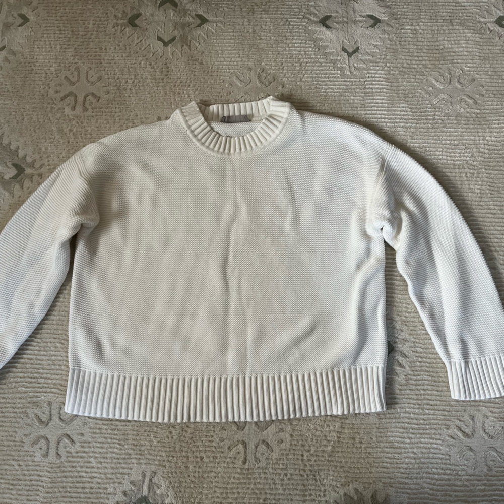Everlane White Cotton Sweater